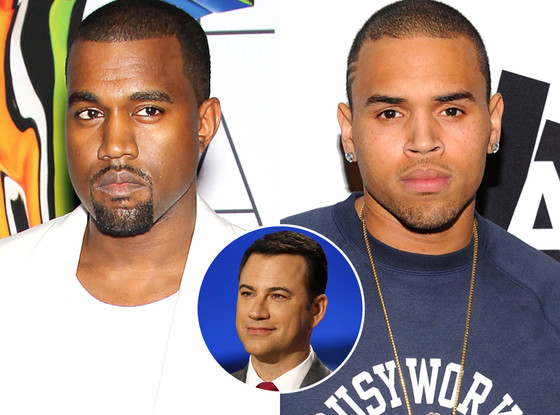 Kanye West, Chris Brown, Jimmy Kimmel Kanye West, Chris Brown, Jimmy Kimmel
